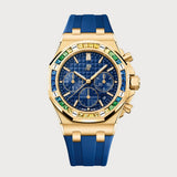 Royal Oak Offshore Chronograph With Yellow, Green & Blue Sapphires In Yellow Gold