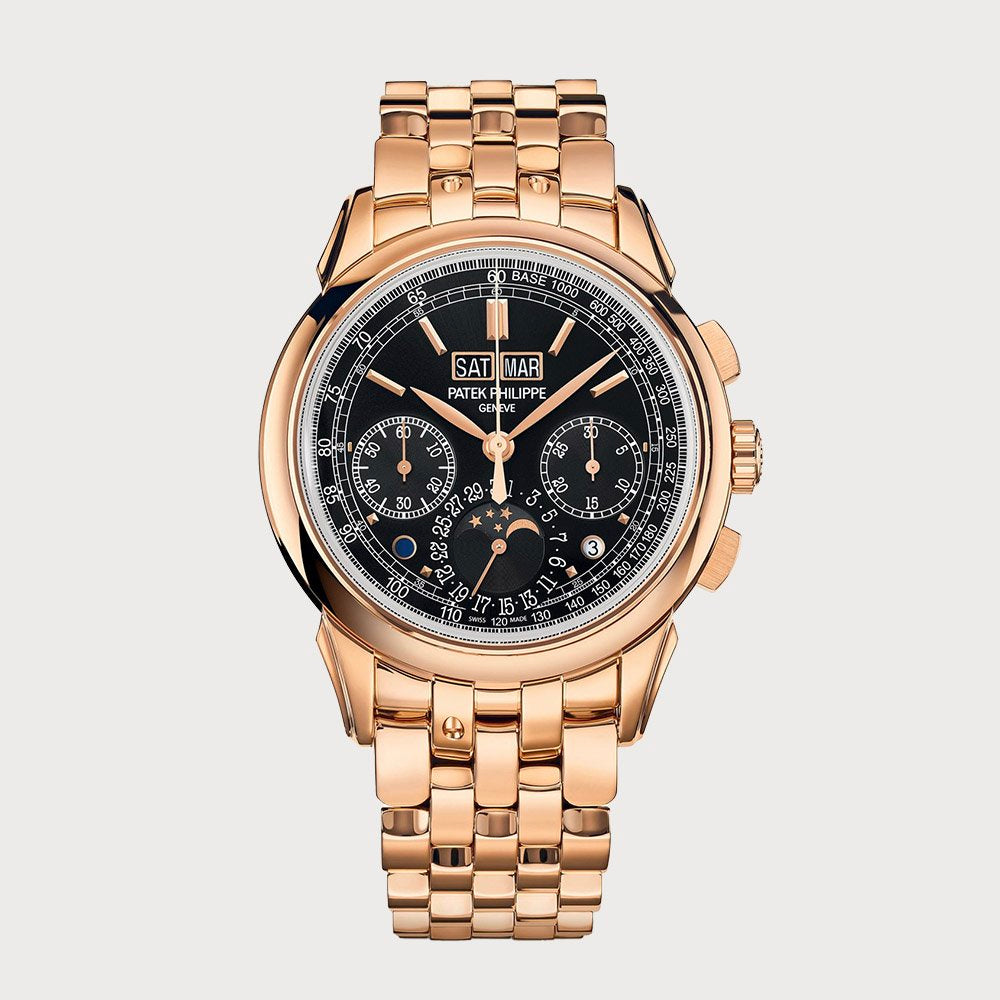 Patek Philippe Complication Perpetual Calendar Chronograph In Rose Gold With Ebony Black Dial