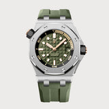 Royal Oak Offshore Diver Green In Steel