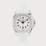 Aquanaut Luce In Stainless Steel With White Dial & Diamond Set Bezel