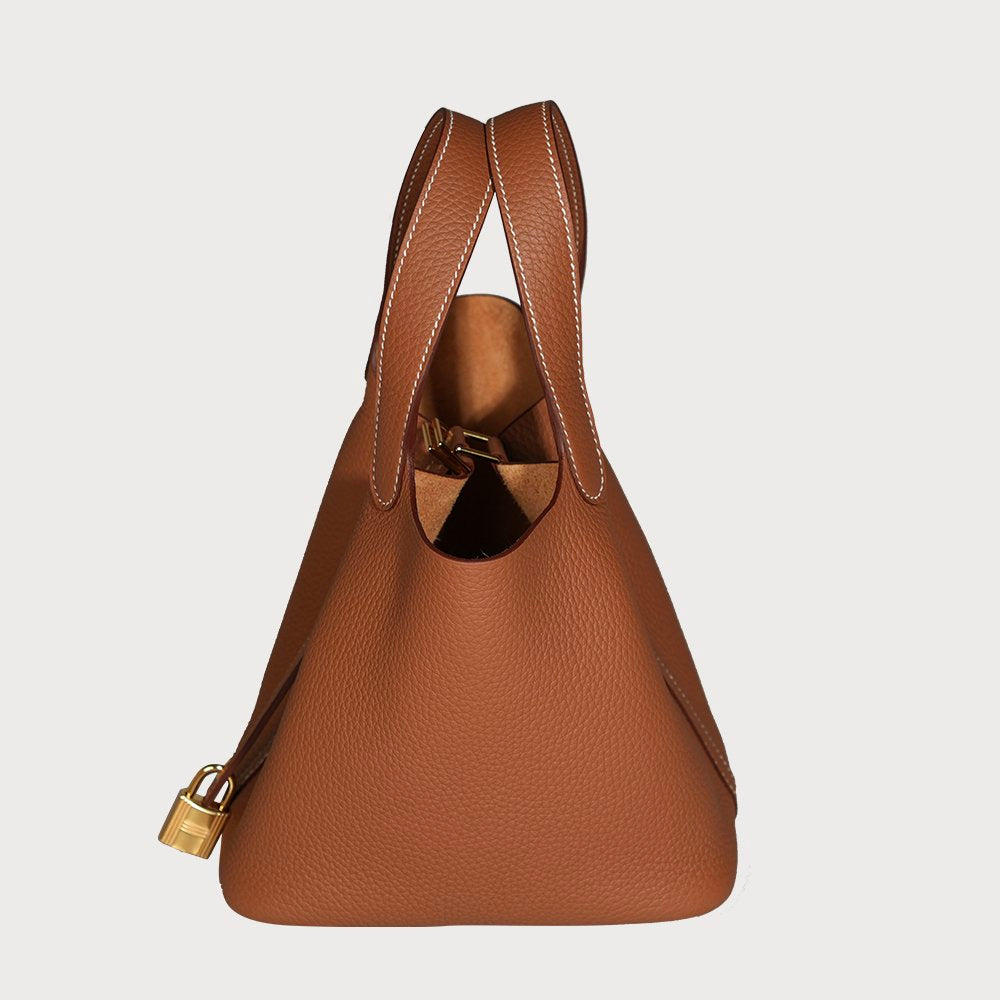 Hermès Picotin Lock 18 Gold With Gold Hardware In Taurillon Clemmence - view 9