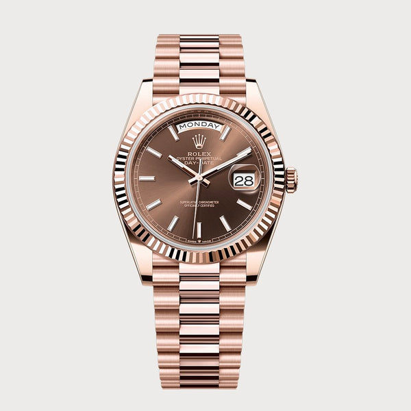 Rolex Day-Date 40 Chocolate Dial In Rose Gold