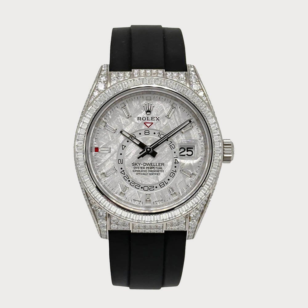 Rolex Sky-Dweller Meteorite Diamond Set On Oysterflex