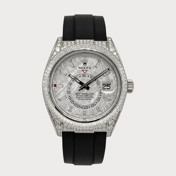 Rolex Sky-Dweller Meteorite Diamond Set On Oysterflex