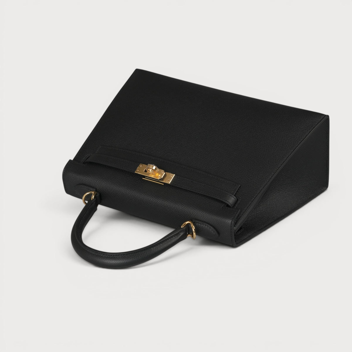 Hermes Kelly 25 Black GHW Epsom Sellier