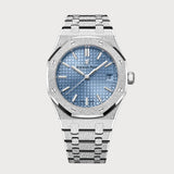 Royal Oak 34 In Frosted White Gold With An Ice Blue Dial