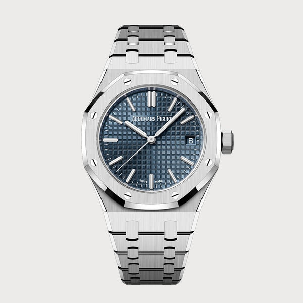 Audemars Piguet Royal Oak 37 With A Blue Dial In Steel