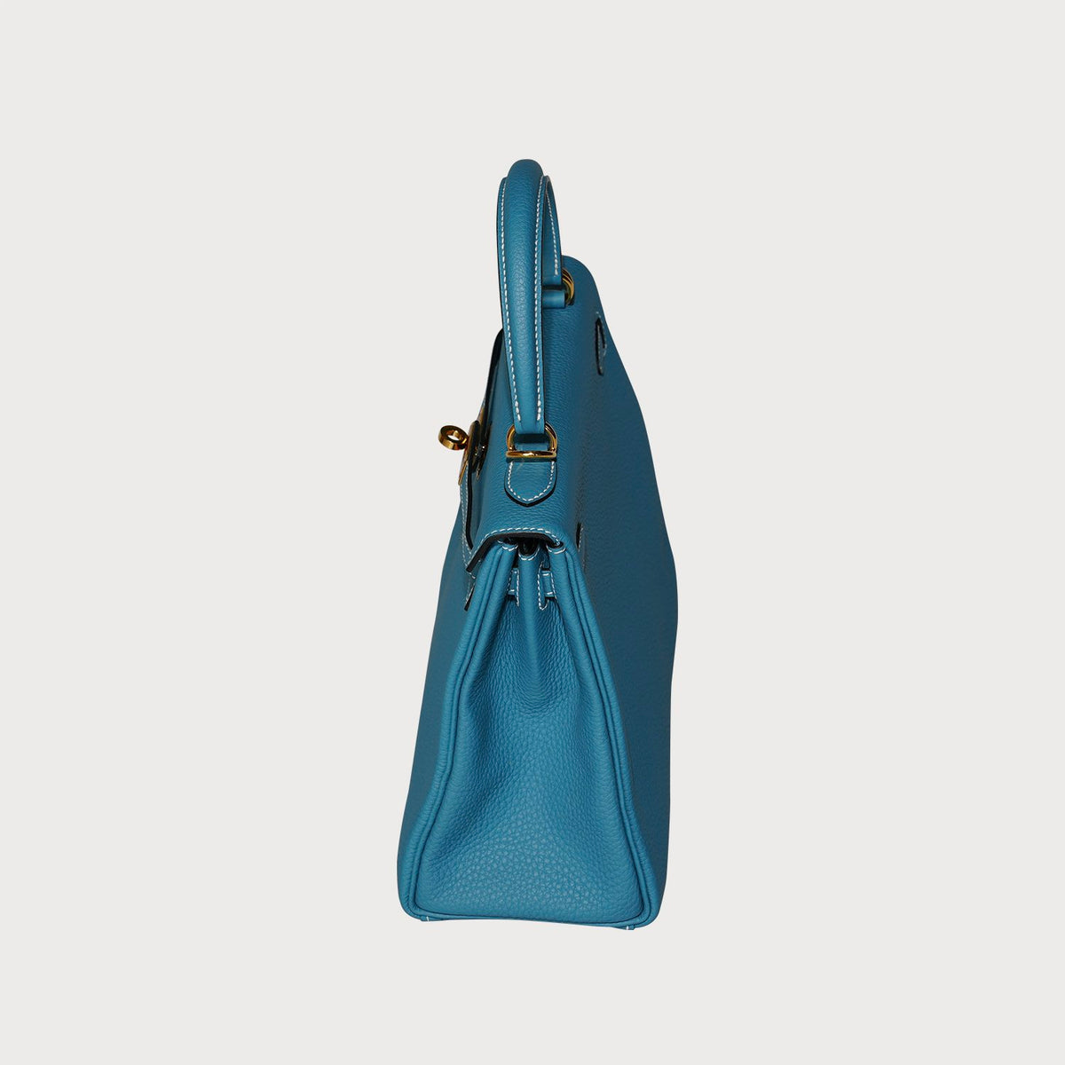 Hermès Kelly 25 Blue Jean With Gold Hardware In Togo Leather - view 5