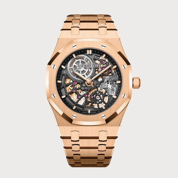 Audemars Piguet Royal Oak 39 Jumbo/ Extra-Thin Skeleton In Rose Gold