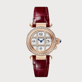 Pasha Grille 30mm Diamond Set In Rose Gold