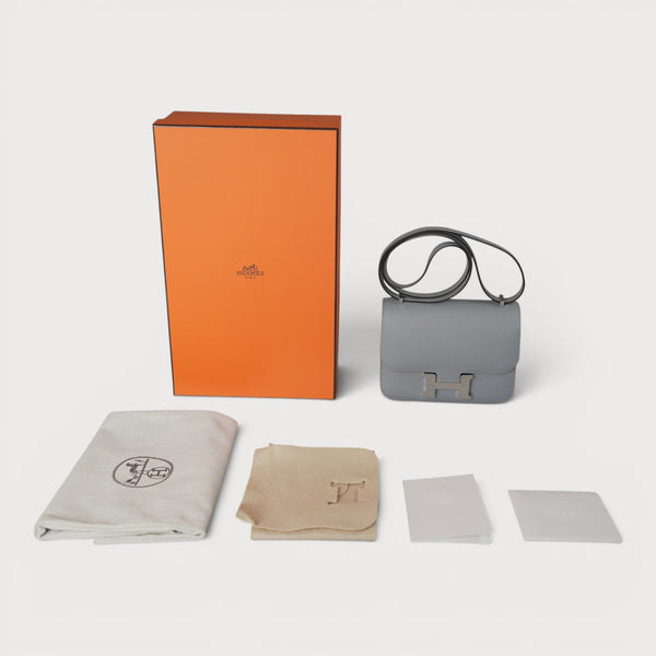 Hermes Constance 18 Mini Gris Pantin PHW