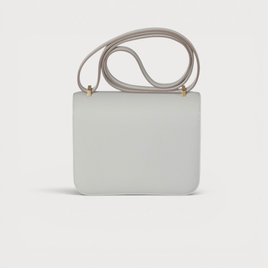 Hermes Constance 18 Mini Gris Perle PBHW Chevre Mysore