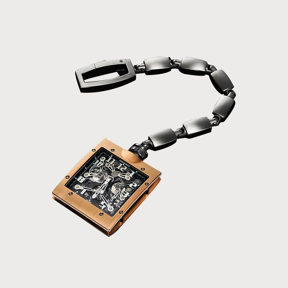 Richard Mille Rm020rg Manual Winding Tourbillon Pocket Watch In Rose Gold