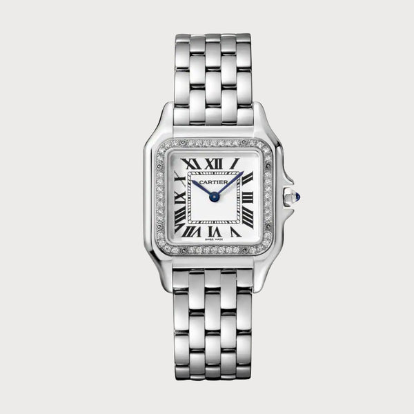 Cartier Panthere Medium, Diamond Set In Stainless Steel