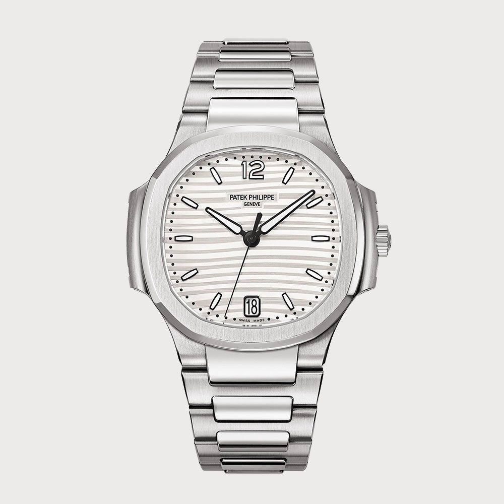 Patek Philippe Ladies Nautilus In Stainless Steel With White Dial