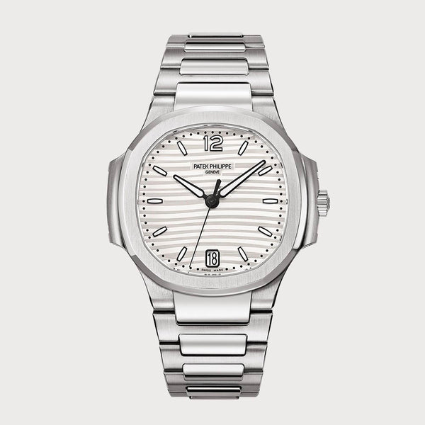 Patek Philippe Ladies Nautilus In Stainless Steel With White Dial