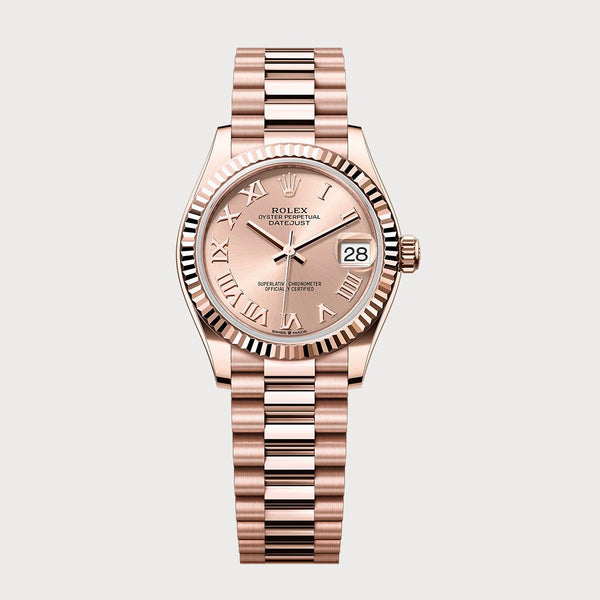 Rolex Datejust 31 Rosé Roman Dial In Rose Gold