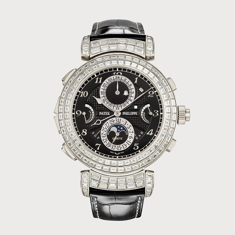 Patek Philippe Grandmaster Chime Grand Complication Haute Joaillerie With Black Dial & Baguette-Cut Diamonds