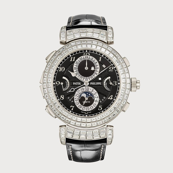 Patek Philippe Grandmaster Chime Grand Complication Haute Joaillerie With Black Dial & Baguette-Cut Diamonds