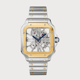 Santos Skeleton Yellow Gold & Stainless Steel