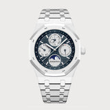 Royal Oak 41 Perpetual Calendar In White Ceramic With Blue Dial