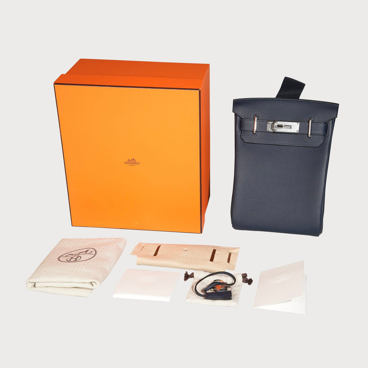 Hermès Hac A Dos Pm Blue Abysse With Palladium Hardware In Togo Leather - view 7