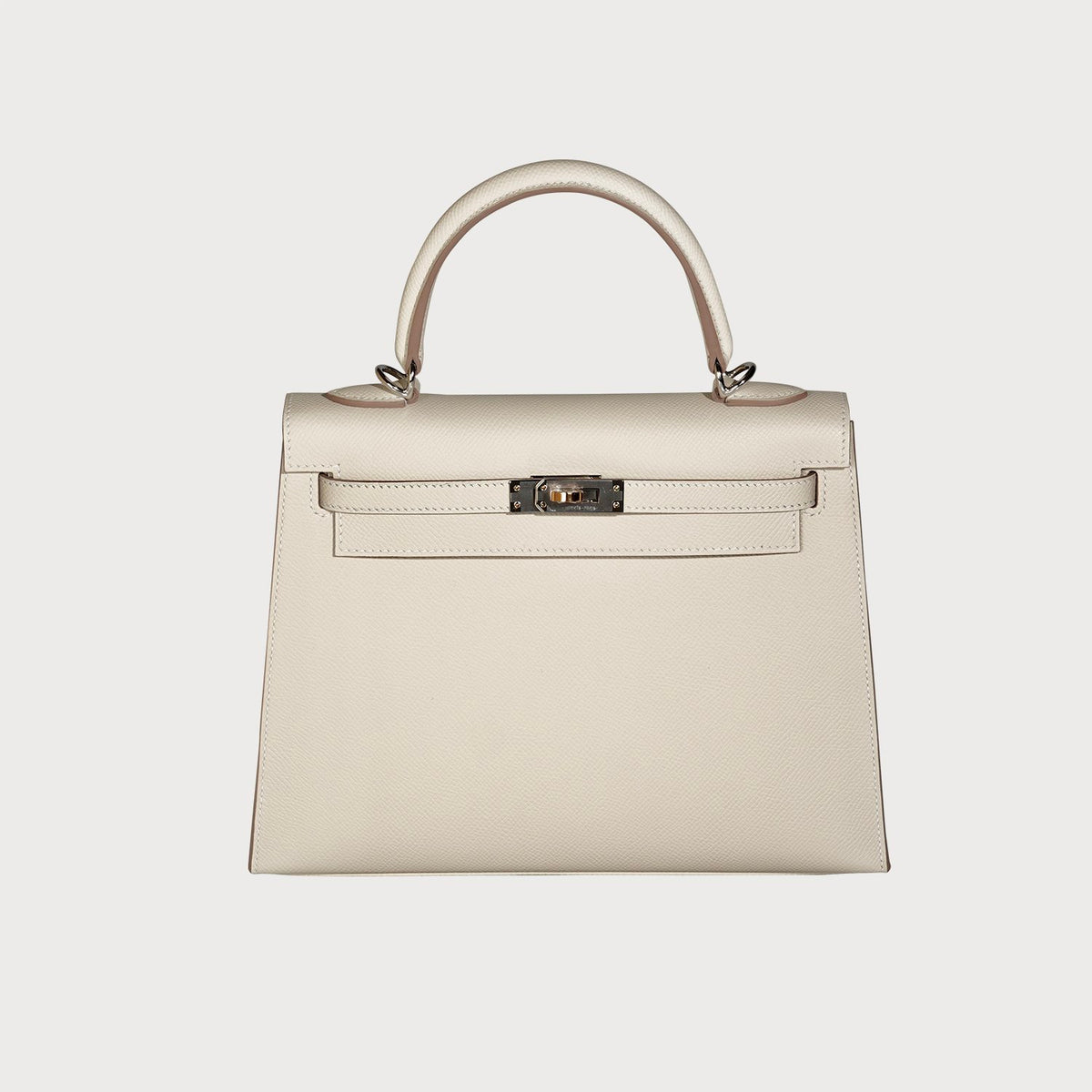 Hermès Kelly 25 Craie With Electrum Hardware In Epsom Leather. - view 8