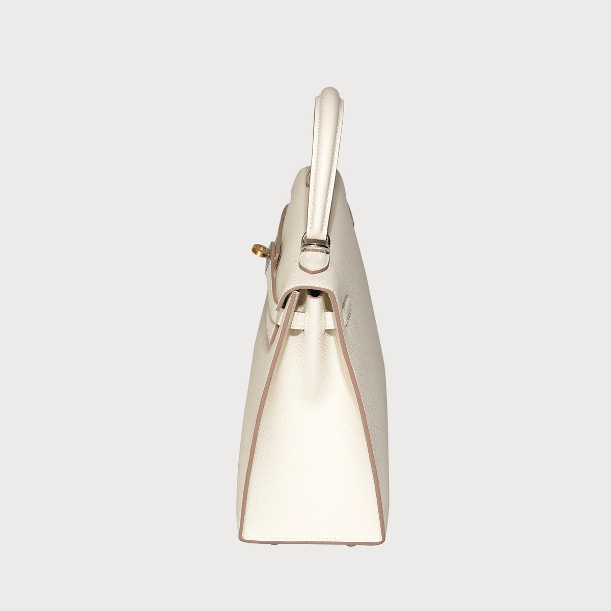 Hermès Kelly 25 Craie With Electrum Hardware In Epsom Leather. - view 5