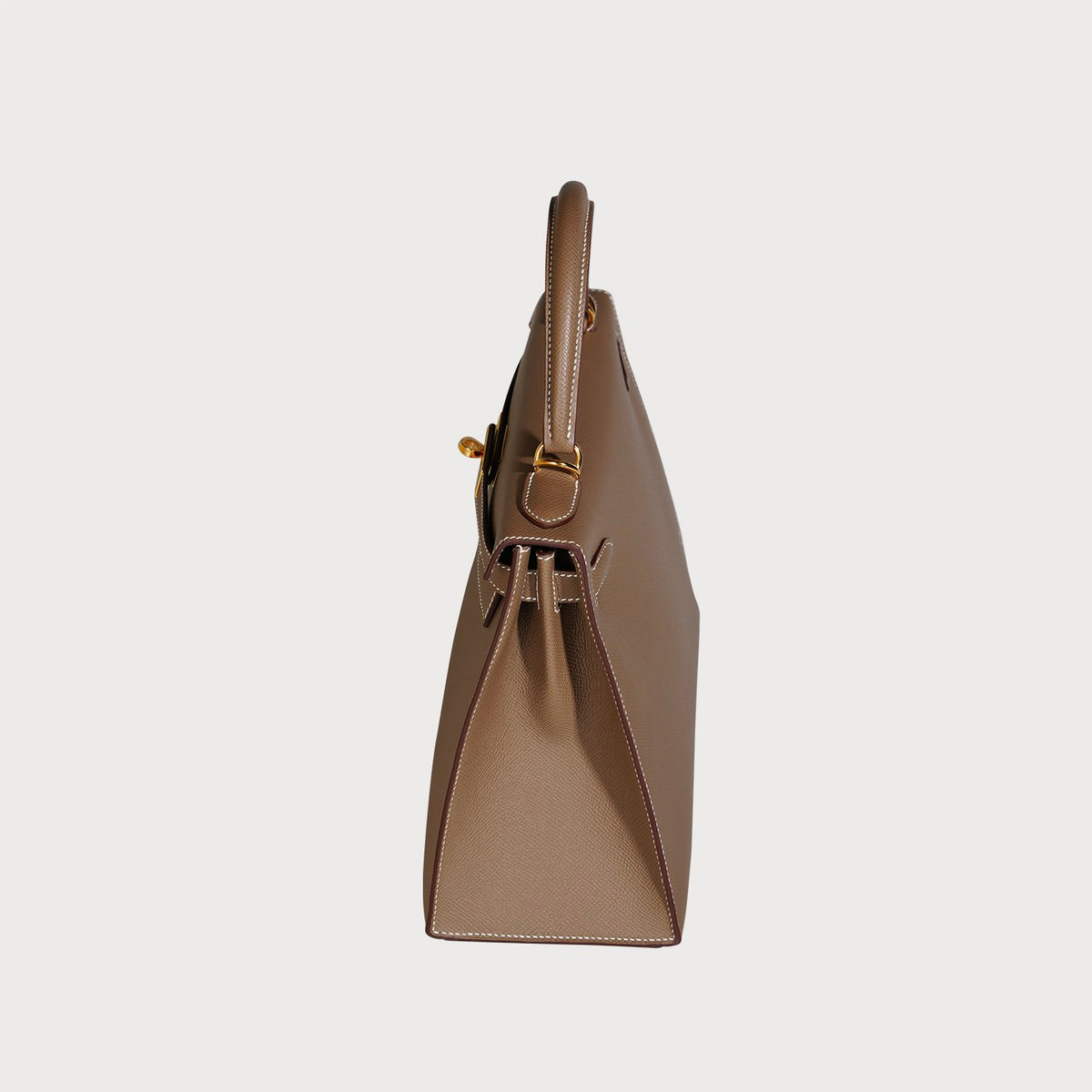 Hermès Kelly 28 Etoupe With Gold Hardware In Epsom Leather. - view 5