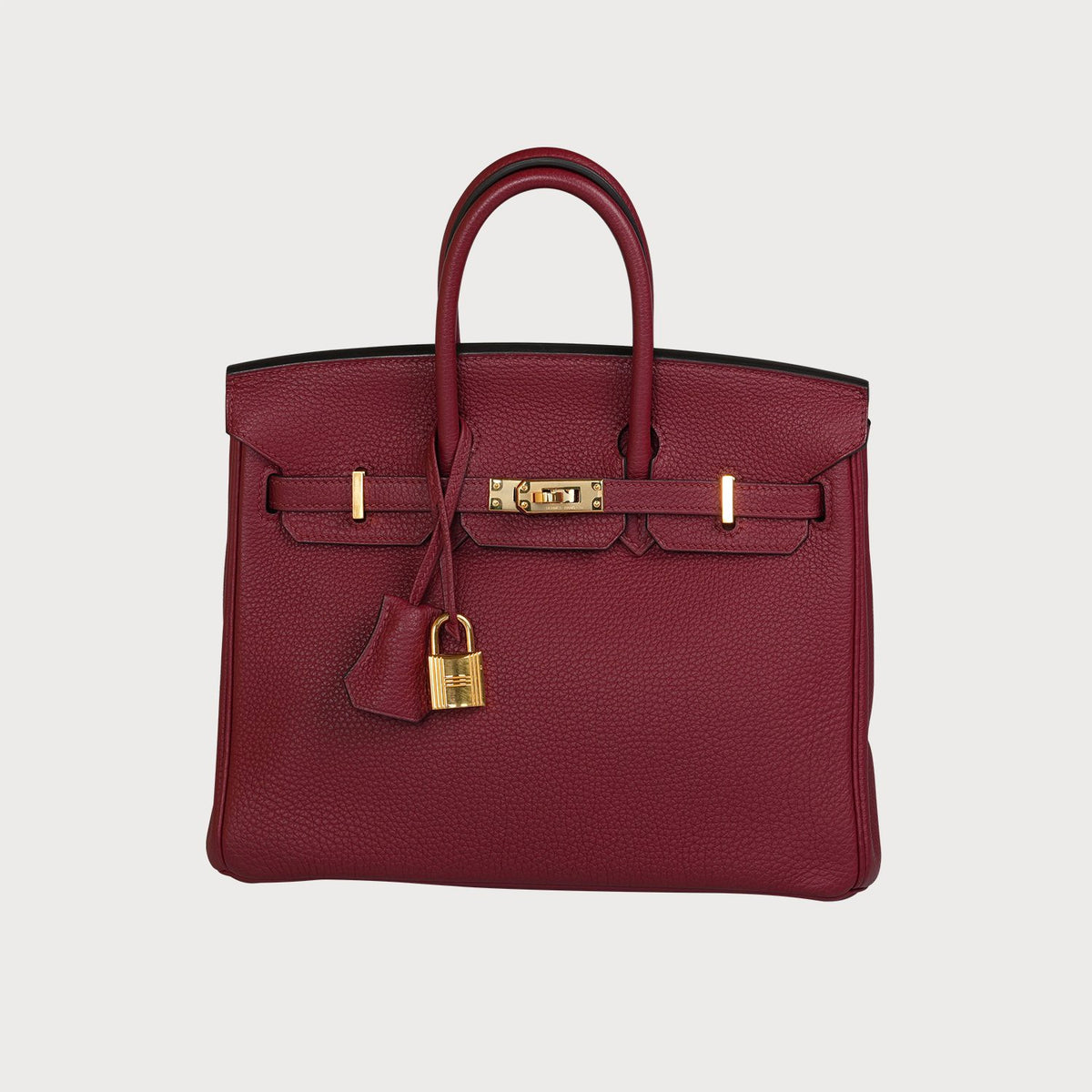 Hermès Birkin 25 Rouge Grenat With Gold Hardware In Togo Leather - view 8
