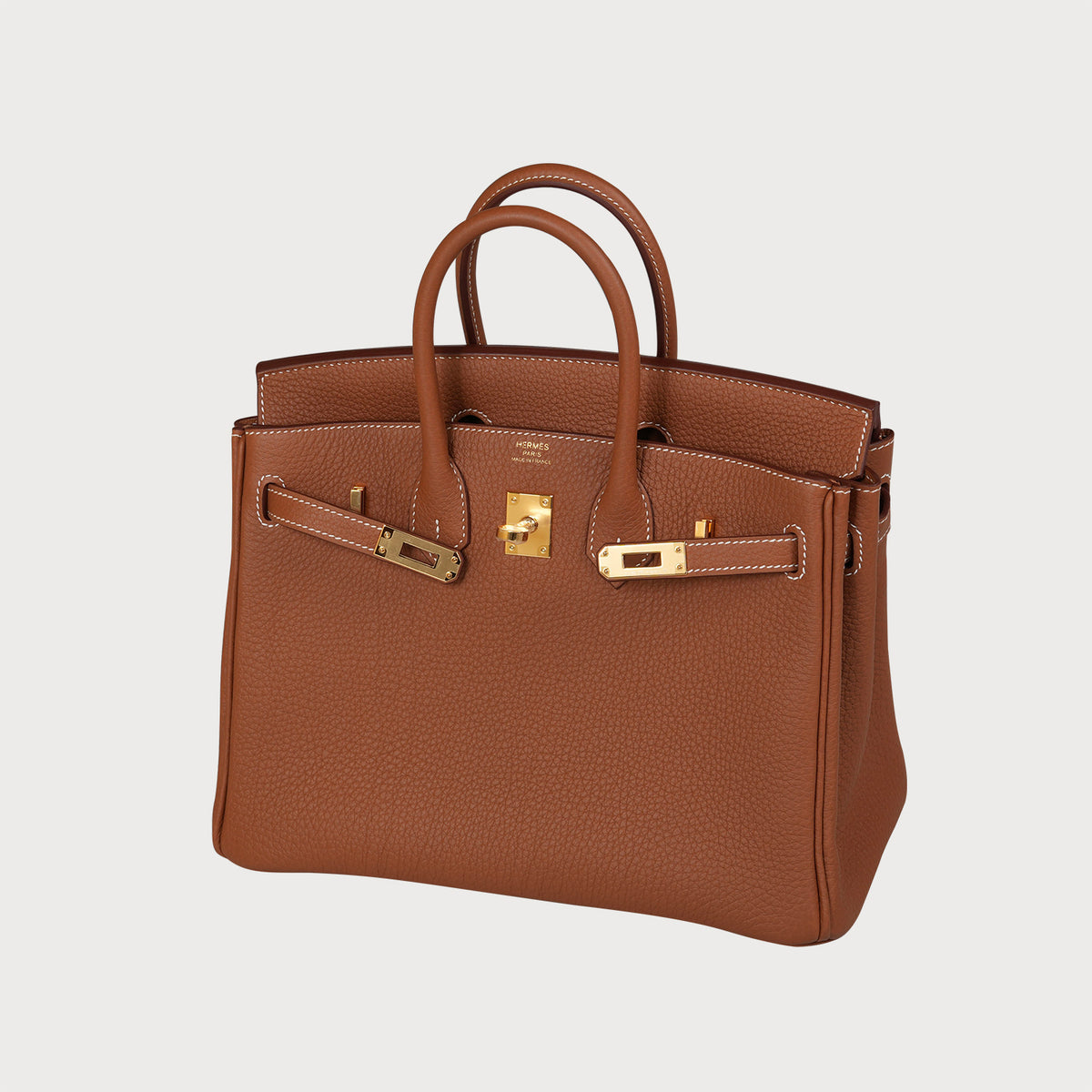 Hermès Birkin 25 Gold With Gold Hardware In Togo Leather - view 2