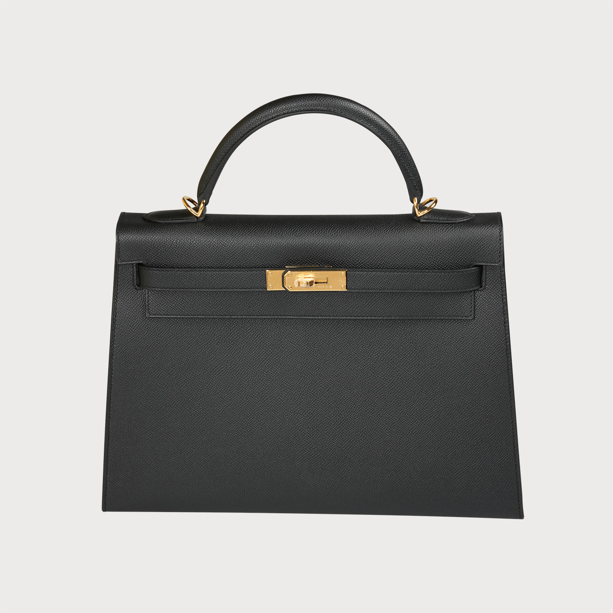 Hermès Kelly 32 Black Epsom Leather With Gold Hardware - view 2