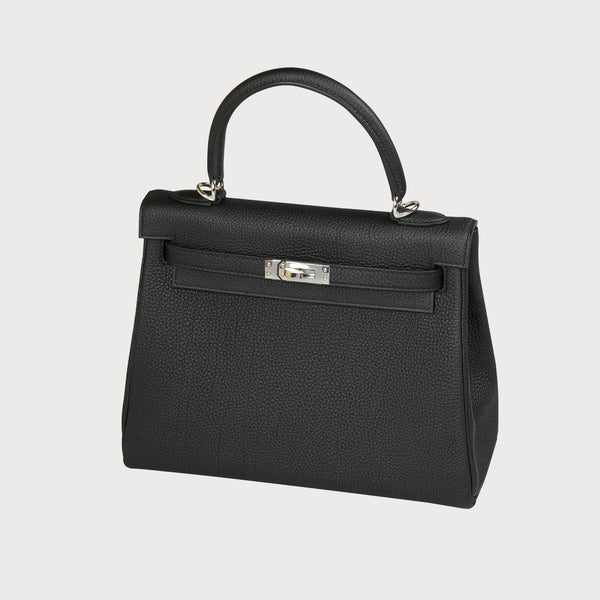 Hermès Kelly 25 Black Togo Leather With Palladium Hardware
