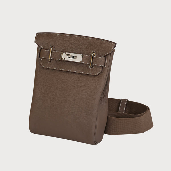 Hermès Hac À Dos Pm Etoupe Togo Leather With Palladium Hardware