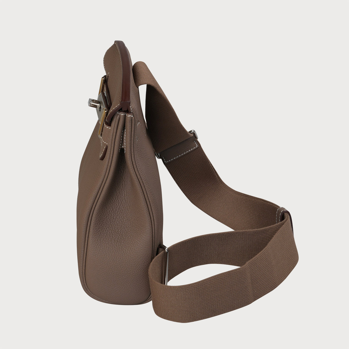 Hermès Hac À Dos Pm Etoupe Togo Leather With Palladium Hardware - view 12