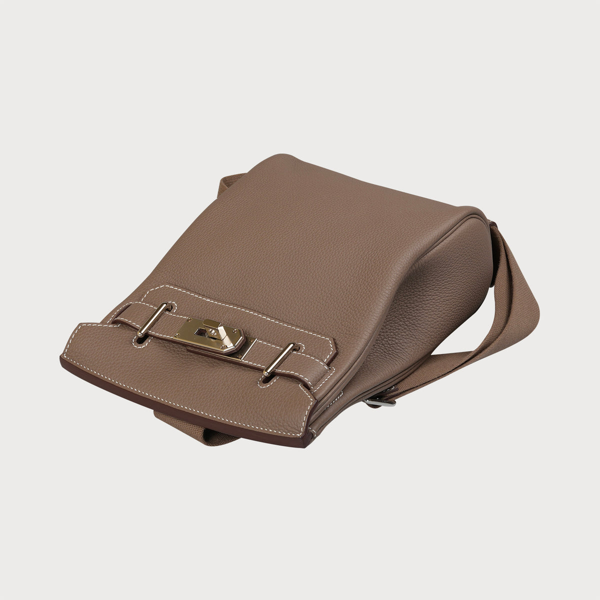 Hermès Hac À Dos Pm Etoupe Togo Leather With Palladium Hardware - view 6