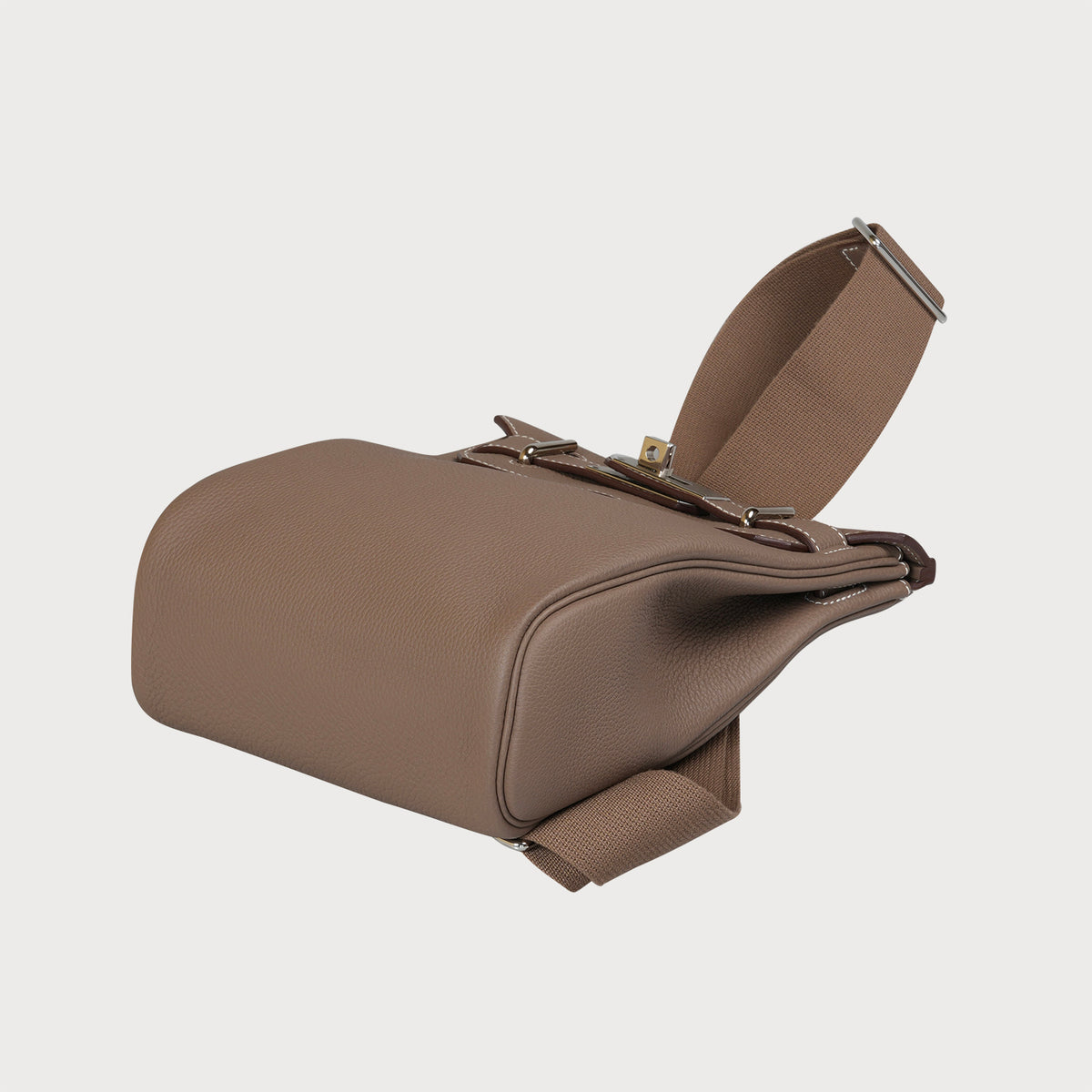 Hermès Hac À Dos Pm Etoupe Togo Leather With Palladium Hardware - view 14