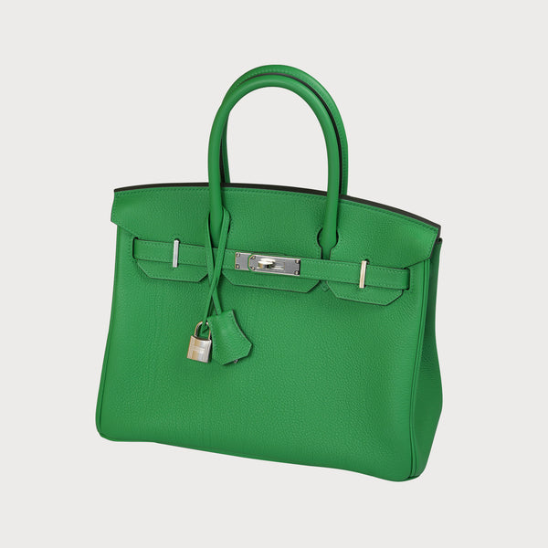 Hermès Birkin 30 Bambou Green Togo Leather With Palladium Hardware