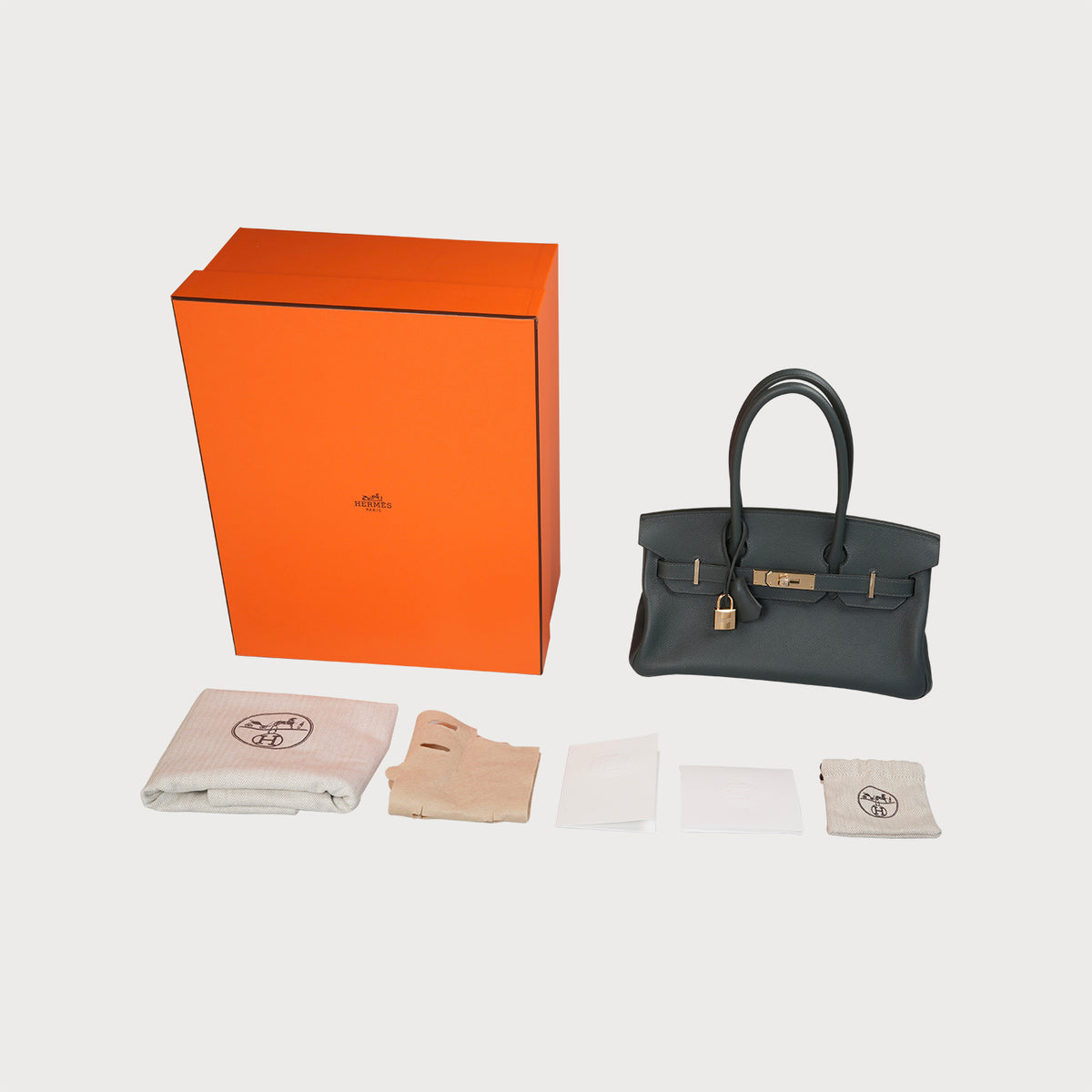 Hermès Birkin Shoulder Light 29 Vert Mangrove Pbhw - view 9