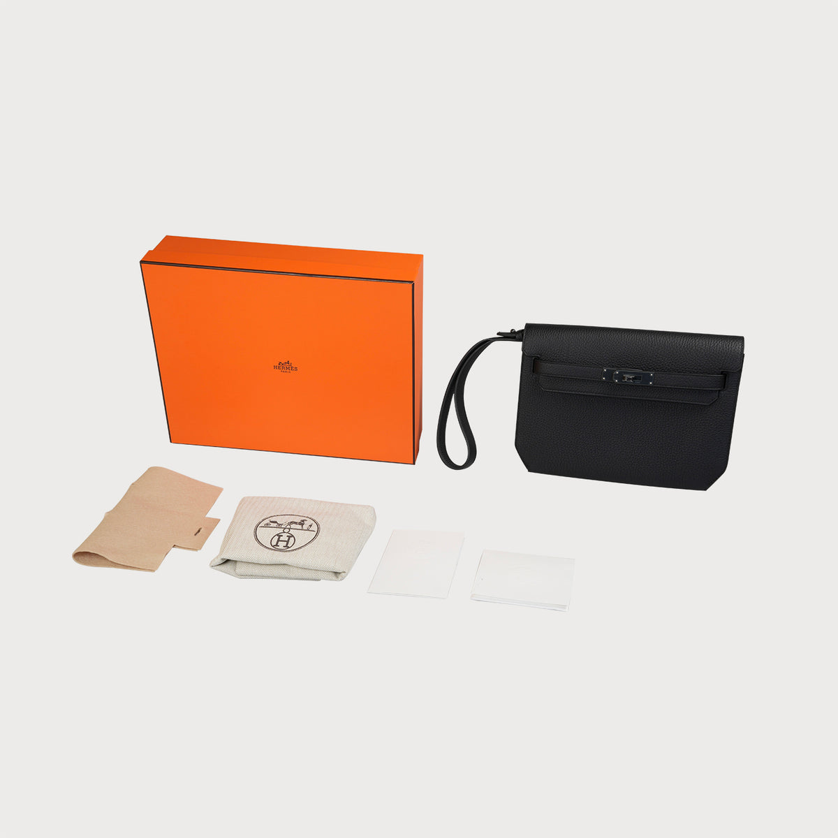 Hermès Kelly Depeche 25 So Black Togo With Black Hardware - view 8