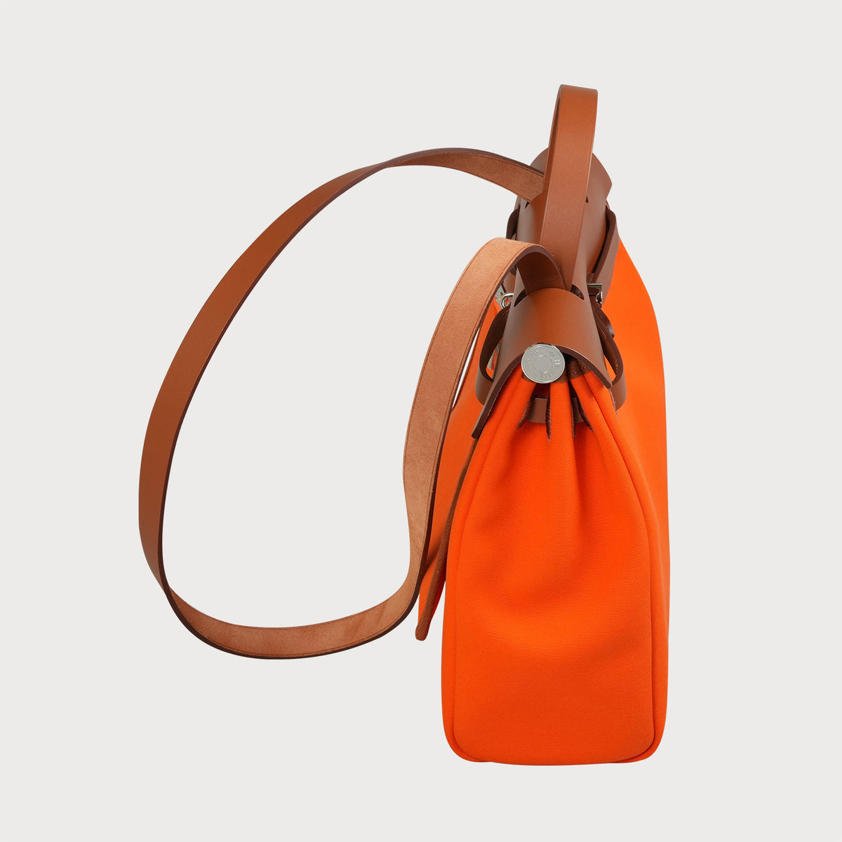 Hermès Herbag Zip 31 Toile Officier And Vache Hunter In Orange Minium And Fauve Phw - view 3