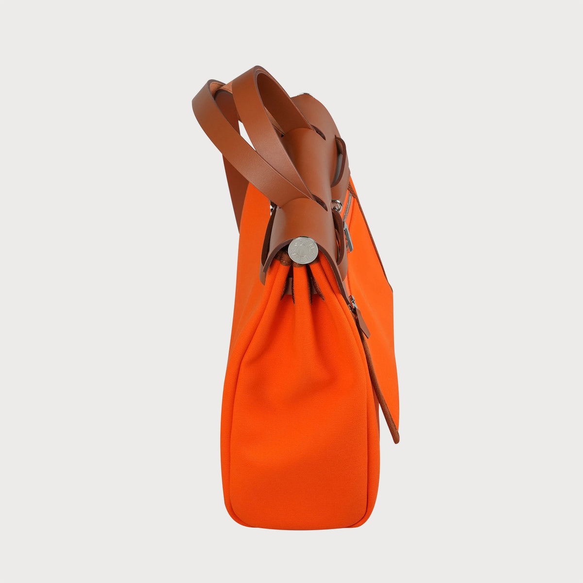 Hermès Herbag Zip 31 Toile Officier And Vache Hunter In Orange Minium And Fauve Phw - view 12