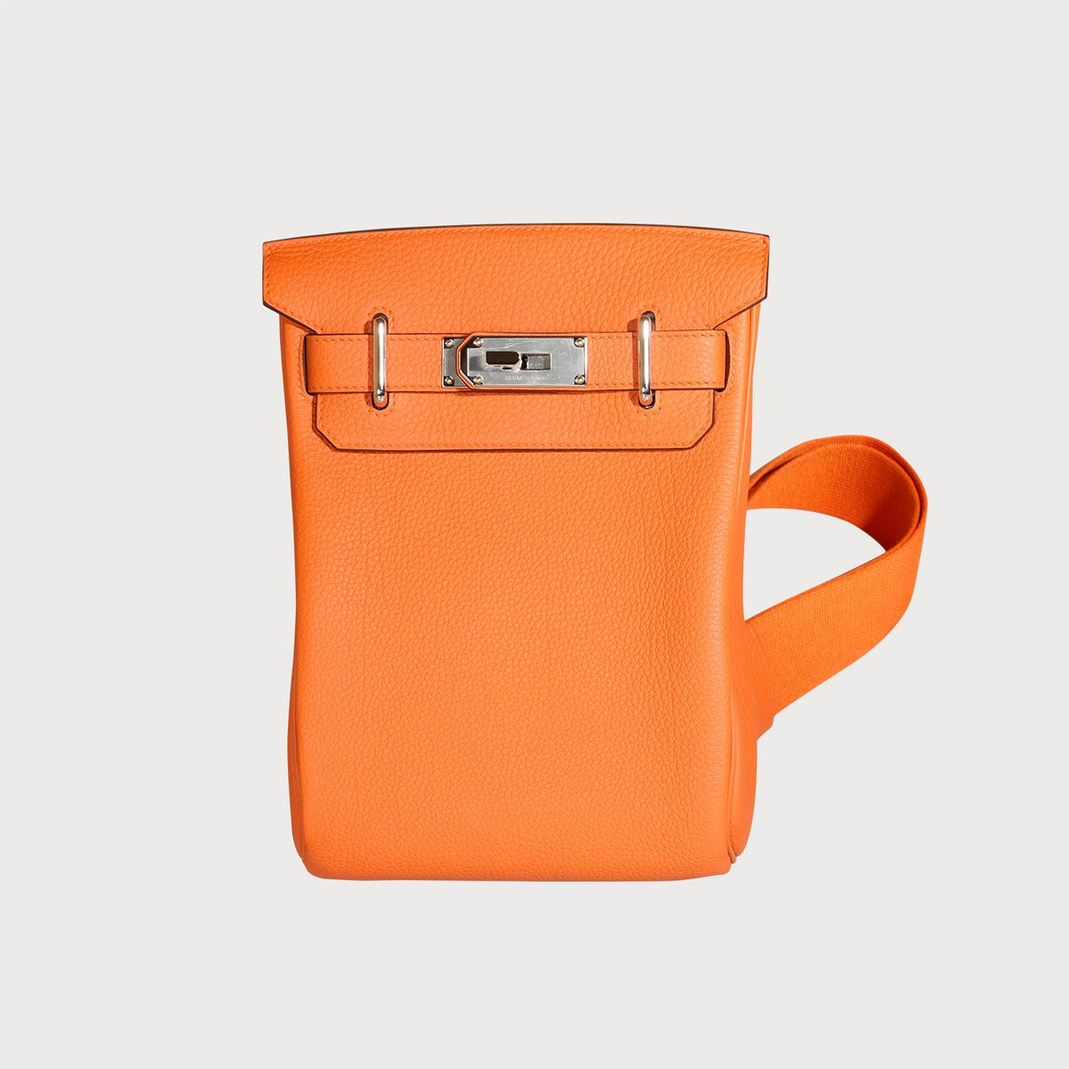 Hermès Hac A Dos Pm Orange With Palladium Hardware In Togo Leather - view 8