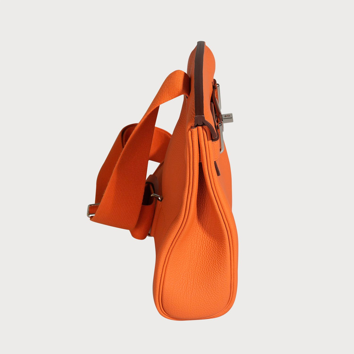 Hermès Hac A Dos Pm Orange With Palladium Hardware In Togo Leather - view 9