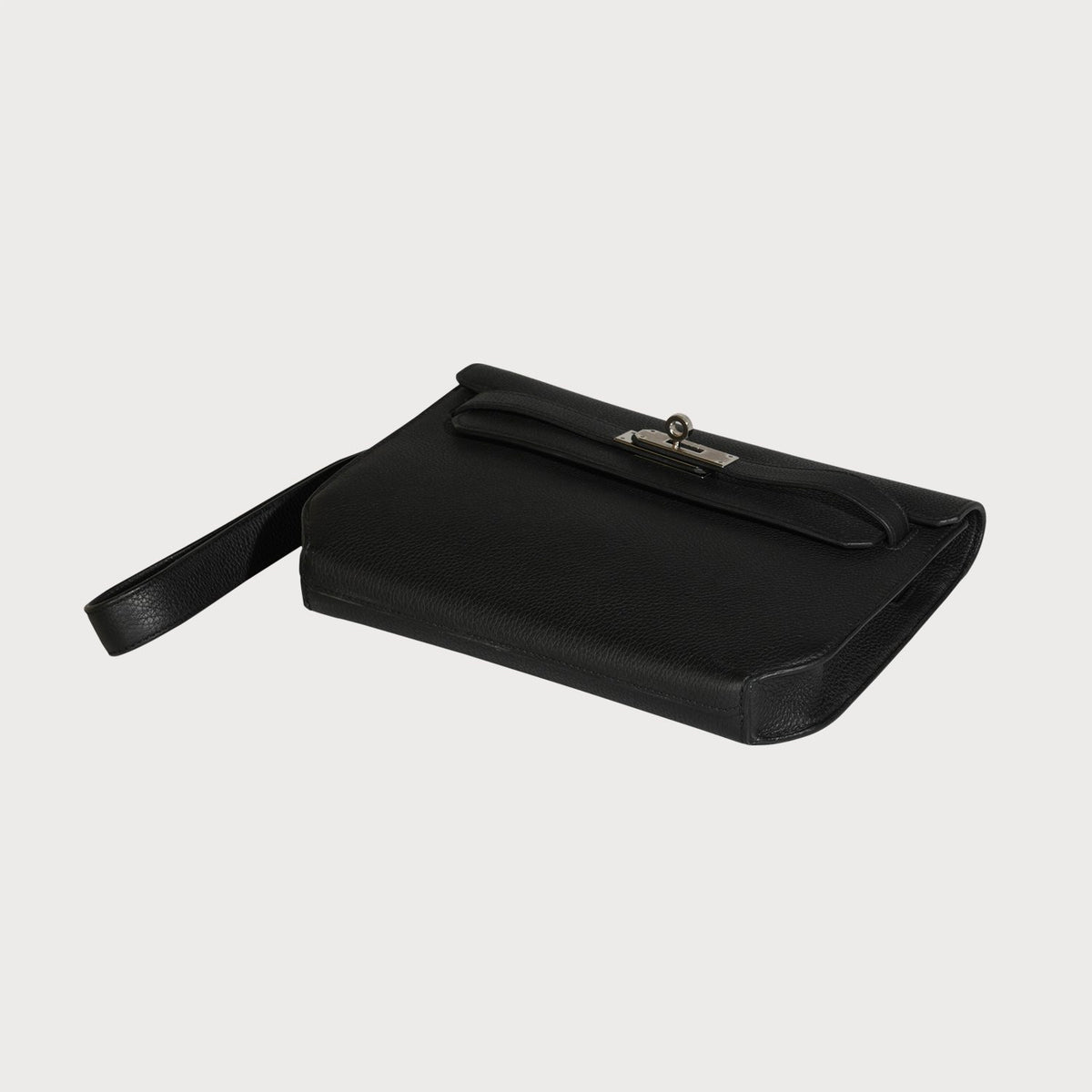 Hermès Kelly Depeche 25 Black With Palladium Hardware In Togo Leather - view 12