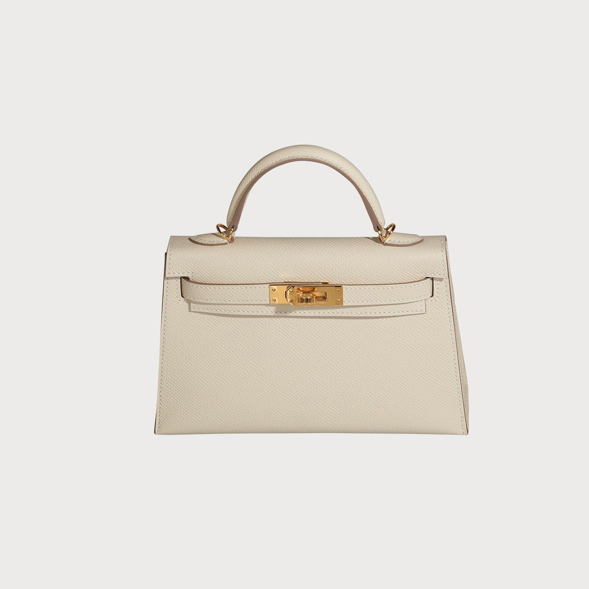 Hermès Mini Kelly 20 Craie With Gold Hardware And Rose Interior Lining. Hss, Horseshoe Stamp Special Order 🧲 - view 8