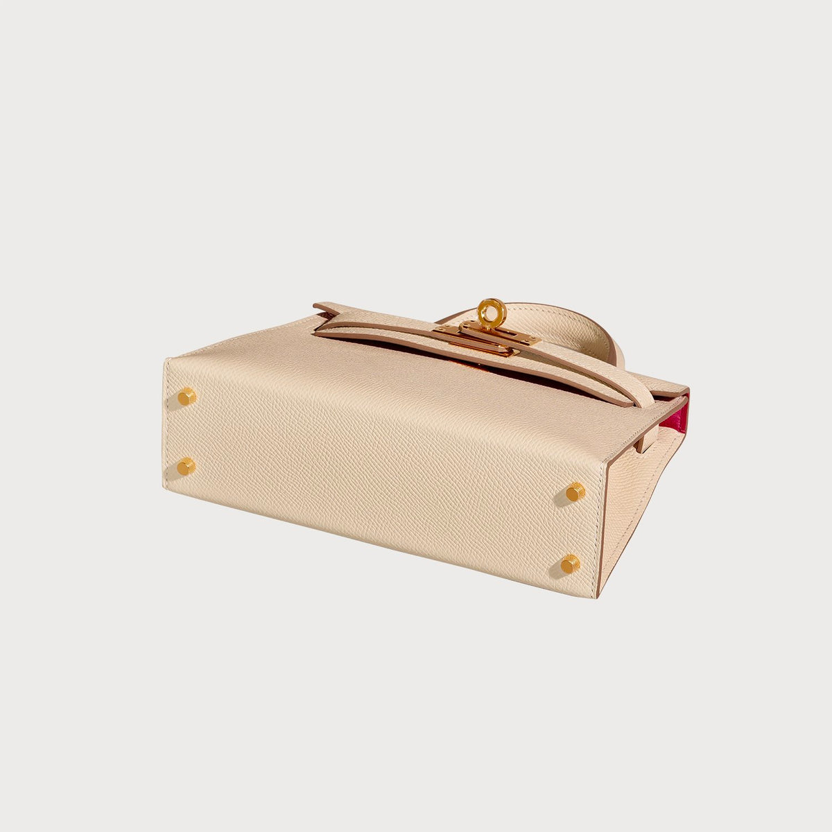 Hermès Mini Kelly 20 Craie With Gold Hardware And Rose Interior Lining. Hss, Horseshoe Stamp Special Order 🧲 - view 10