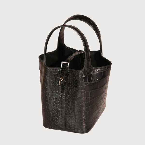 Hermès Picotin Lock 18 Black Matte Alligator Mississippiensis With Palladium Hardware
