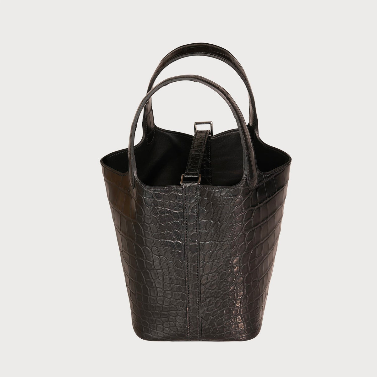 Hermès Picotin Lock 18 Black Matte Alligator Mississippiensis With Palladium Hardware - view 10