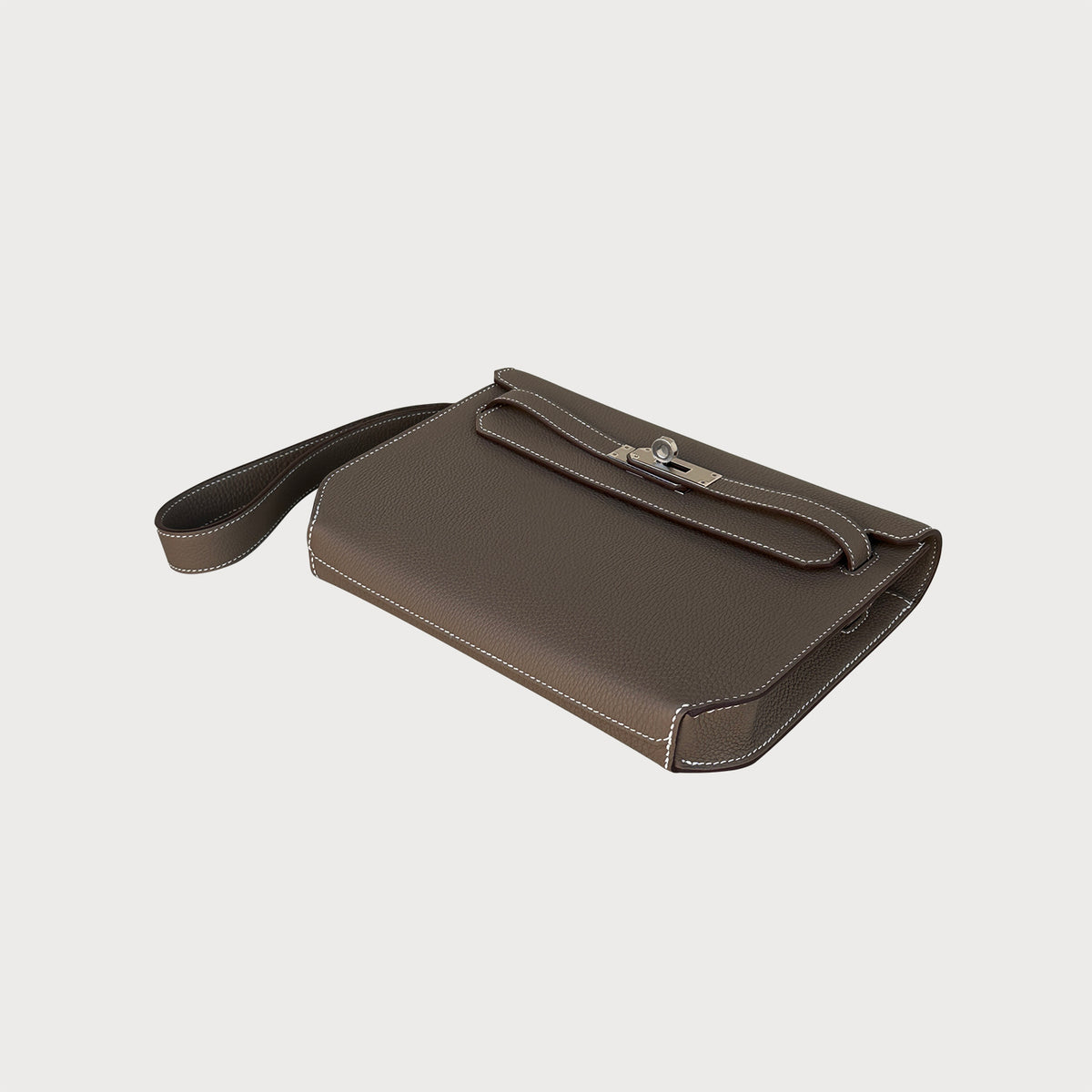 Hermès Kelly Depeche 25 Etoupe Togo Leather With Palladium Hardware - view 14